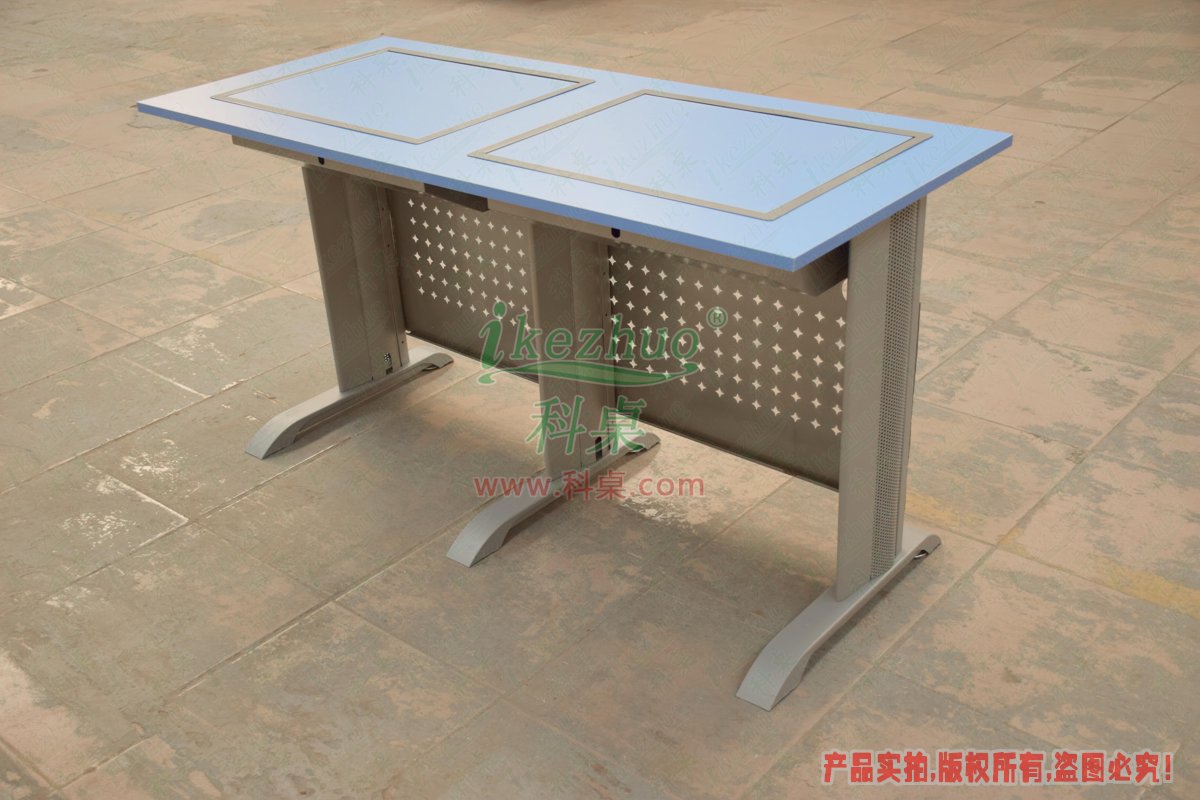 科桌家具,翻轉電腦桌,雙人金屬腳架手動箱體翻轉電腦桌 科桌家具,翻轉電腦桌,雙人金屬腳架手動箱體翻轉電腦桌