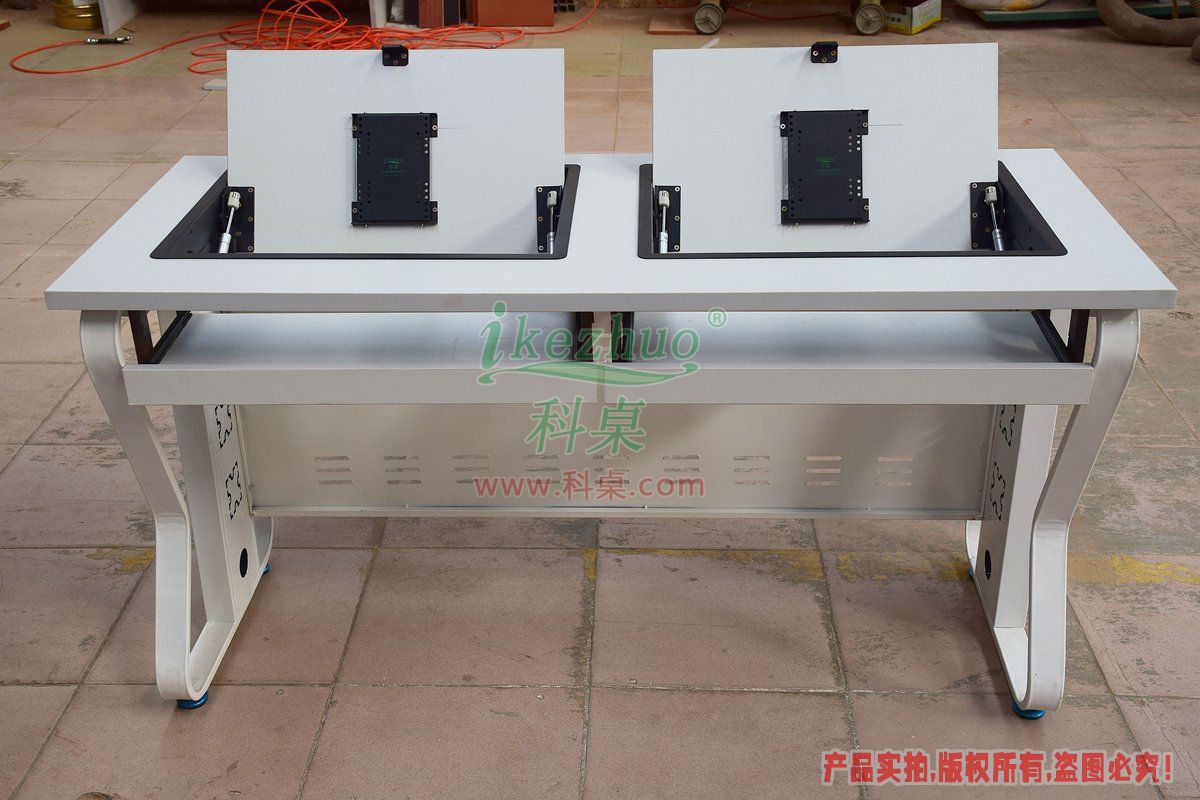 科桌家具,翻轉電腦桌,雙人電腦桌,雙人位金屬腳架帶邊框翻轉電腦桌K16-C 科桌家具,翻轉電腦桌,雙人電腦桌,雙人位金屬腳架帶邊框翻轉電腦桌K16-C