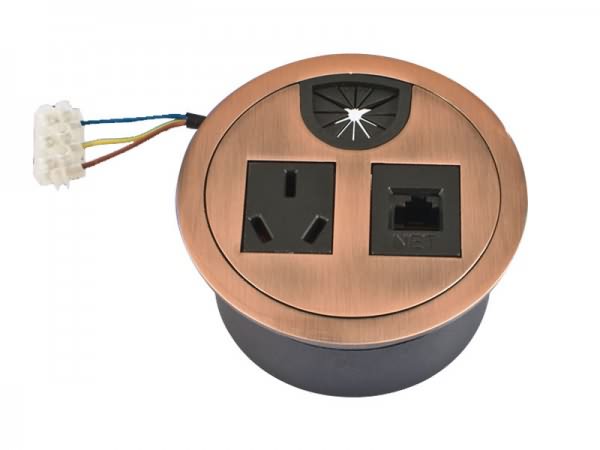 科桌桌面穿線盒，桌面插座KZ-011（兩色可選）